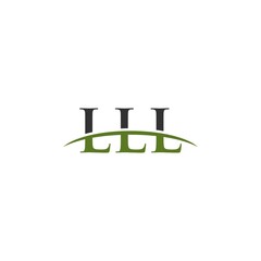 LLL initial swoosh horizon, letter logo designs corporate inspiration