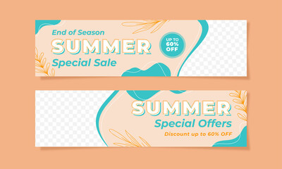 Summer special offers banner template
