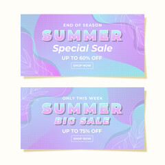 Summer big sale promotional banner template