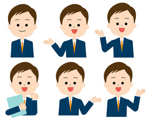 スーツを着たビジネスマンセット