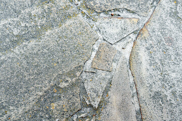 Modern stone pavement road close up view