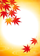 秋　紅葉の背景