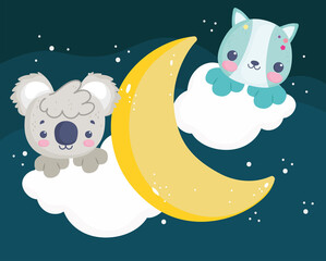 koala wolf on clouds © Stockgiu