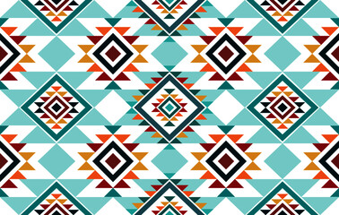 Ethnic Aztec African seamless pattern design. Geometric fabric carpet ornament native boho chevron textile decoration. Embroidery patterns