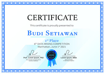 elegant classic certificate diploma template