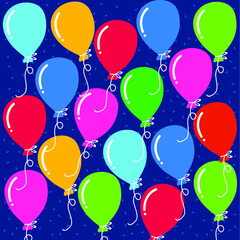 happy birthday balloon for party invitation and any decoration