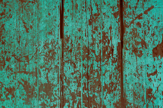 grunge brown and blue wooden texture background © Alex395