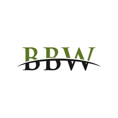 BBW initial swoosh horizon, letter logo designs corporate inspiration