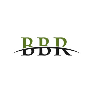 BBR initial swoosh horizon, letter logo designs corporate inspiration