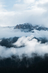 clouds over lake