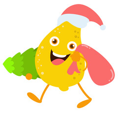 cute lemon character vector design template illustration