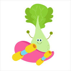 cute mustard character vector design template illustration