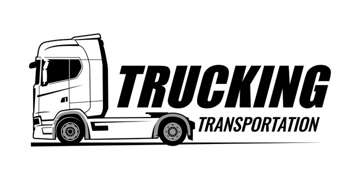 truck brand logo design concept vector	