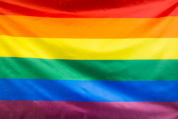 Full frame of the rainbow flag, LGBTQIA concept