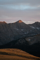 sunset in the mountains