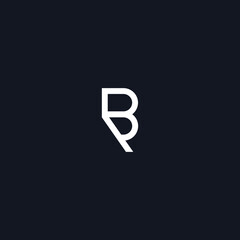 BR RB letter initial logo vector icon illustration