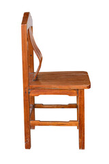 Wooden chair isolated on a white backgrou