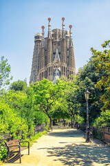 Basilica de la Sagrada Familia in Barcelona, Spain