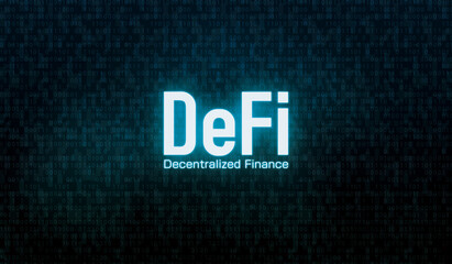 DeFi (Decentralized Finance) concept banner illustration