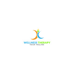 Wellness Therapy logo vector Illustration. Suitable for your company in the field Healthly