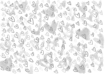 手書きのハートの背景素材　LOVE　愛情表現　愛してる　大好き