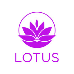 lotus flower logo design vector