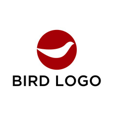 abstract and simple bird logo design vector