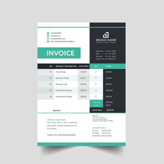 greed and black invoice