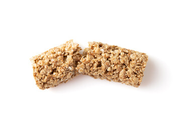 muesli bars isolated on white background
