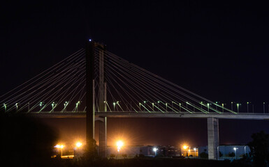 Fototapeta na wymiar Bridge in the night light