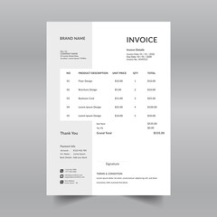 minimal business invoice