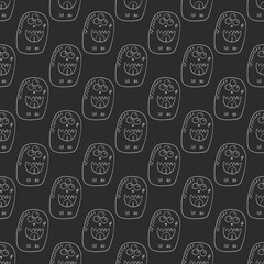 Cool cute monster seamless pattern. Vector illustration