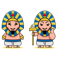 egyptian boy mascot character cartoon illustration
