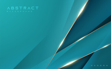 Luxury abstract blue background with diagonal golden line effect