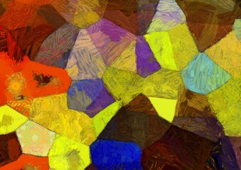 Fototapeta premium Abstract oil painting background Impressionist style illustrated to create designs.