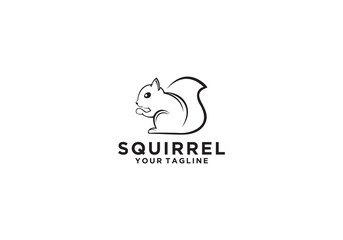 squirrel logo in white background