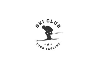 ski club logo on white background