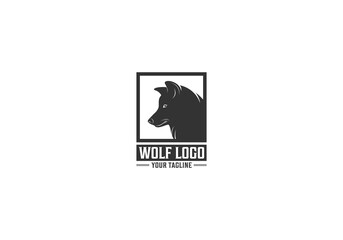 wolf logo on white background