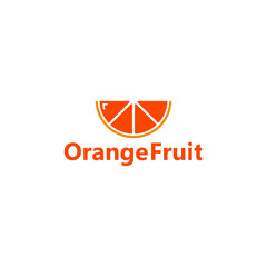 Minimalist Orange Fruit Flat Logo