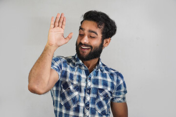 Fototapeta premium a man dancing slowly and happy