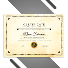 Abstract beautiful certificate design