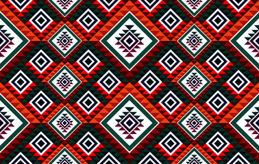Ethnic Aztec African American textile seamless pattern. Geometric native fabric boho carpet ornaments mandala embroidery patterns. Ethnic Indian tribal vector illustrations background.
