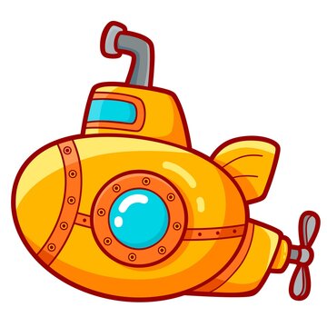 recommend clip art: Cute Submarine cartoon