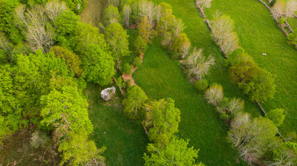 Pasiega Mountains in the north of Spain from a Drone view