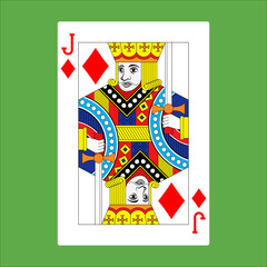 Illustration for jack diamond poker card