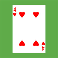 Illustration for heart poker card