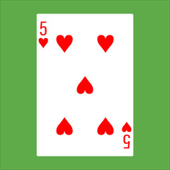 Illustration for heart poker card