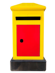 Colorful vintage home mailbox.