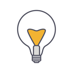 Creative Idea Line Icon. Lightbulb education, innovation logo. Vector Illustration