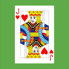 Illustration for jack heart poker card